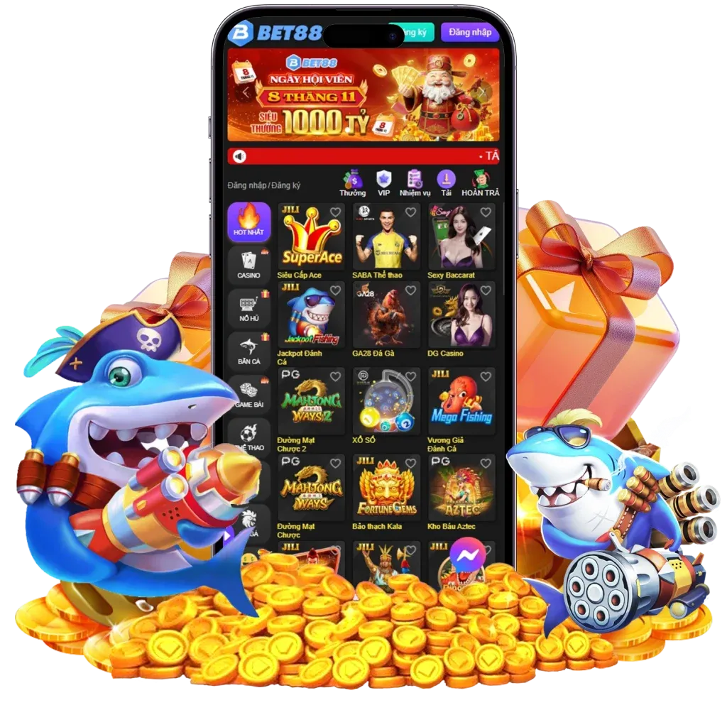 Giao diện BET88 trên di động